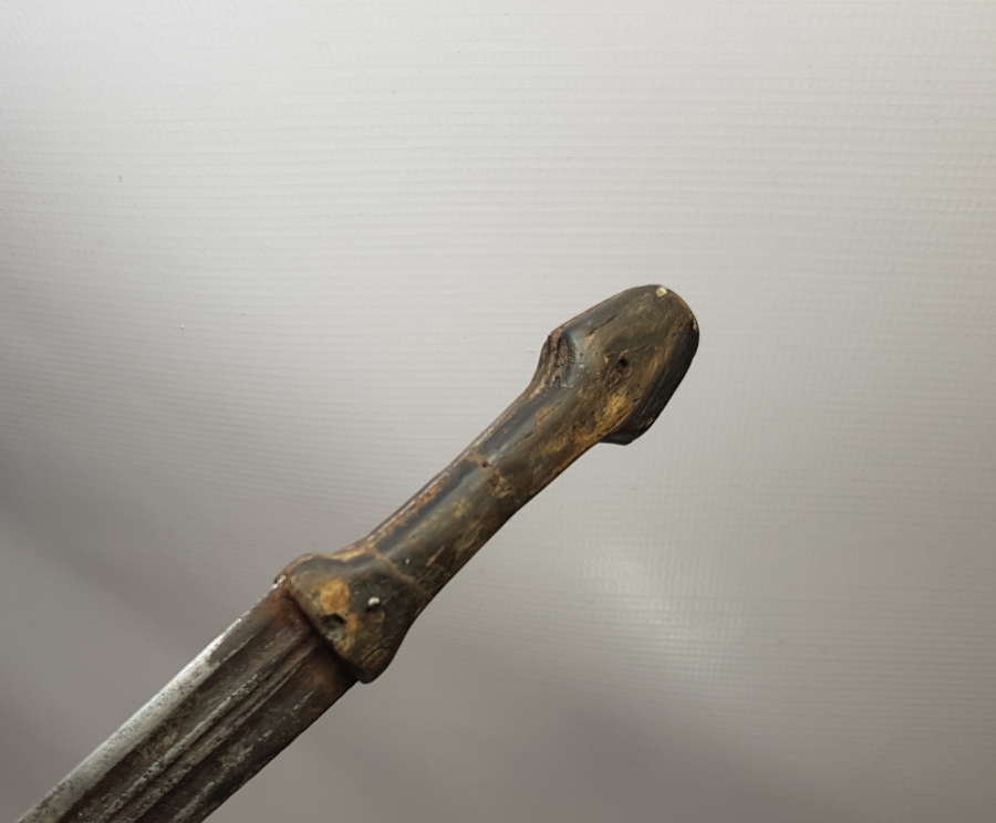 OSMANLI DÖNEMİ NADİR FORMDA YILAN DİLLİ ÇERKES KAMASI