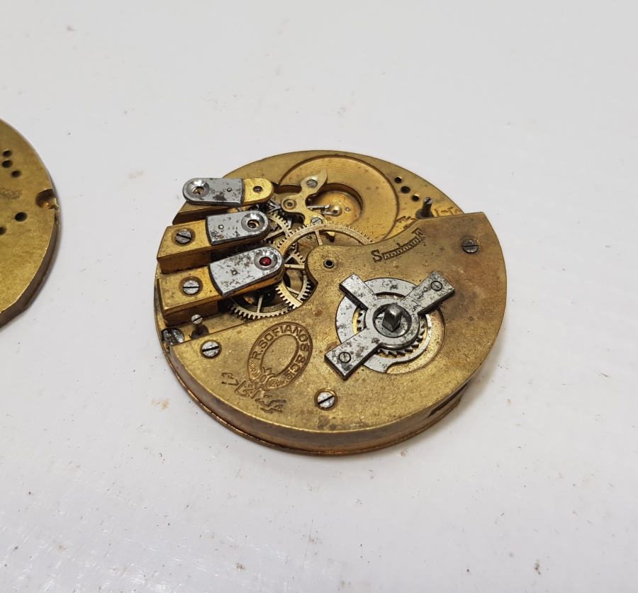 ÜZERLERİ OSMANLICA YAZILI OSMANLI DÖNEMİ 2 ADET SAAT MEKANİZMASI