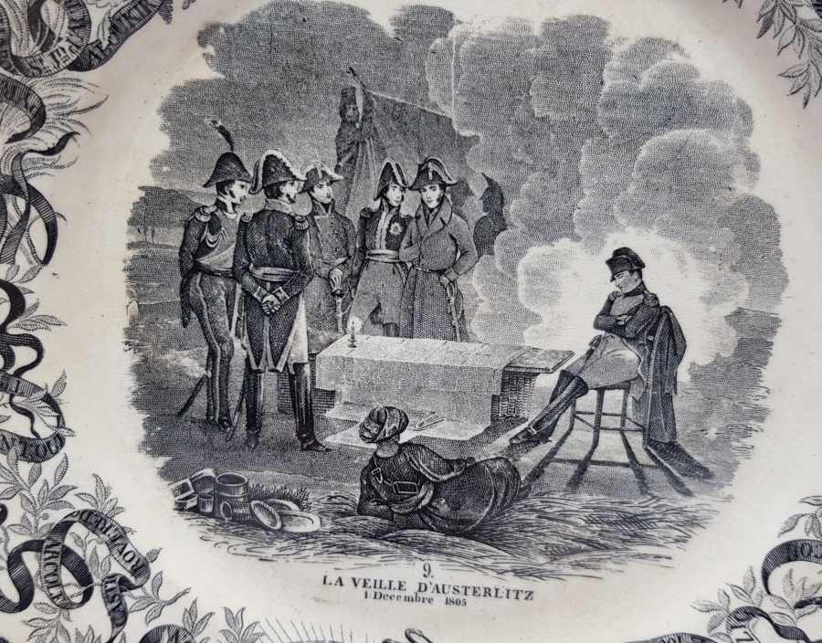 1805 TARİHLİ NAPOLYON BONAPARTE İNSİYALLİ ÇOK NADİR ANTİKA PORSELEN TABAK