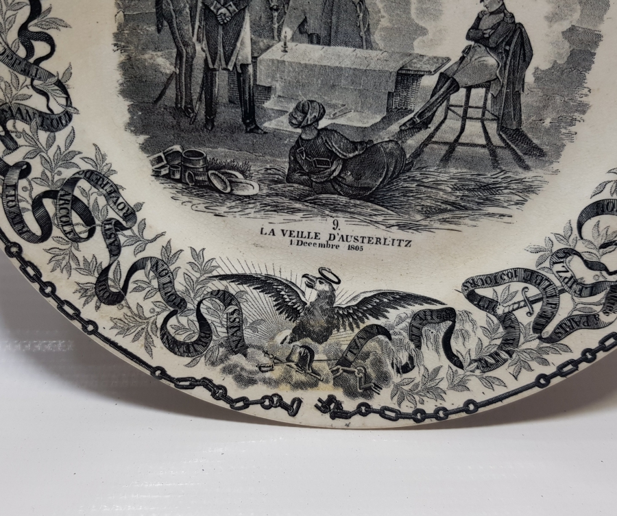 1805 TARİHLİ NAPOLYON BONAPARTE İNSİYALLİ ÇOK NADİR ANTİKA PORSELEN TABAK