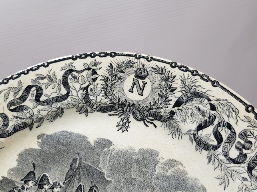 1805 TARİHLİ NAPOLYON BONAPARTE İNSİYALLİ ÇOK NADİR ANTİKA PORSELEN TABAK