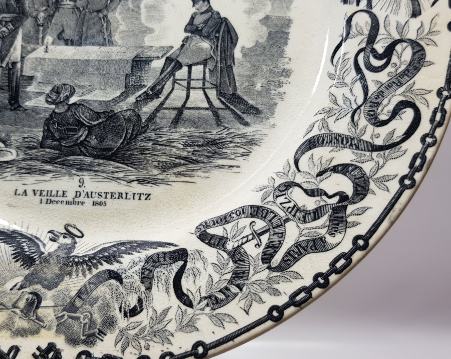 1805 TARİHLİ NAPOLYON BONAPARTE İNSİYALLİ ÇOK NADİR ANTİKA PORSELEN TABAK