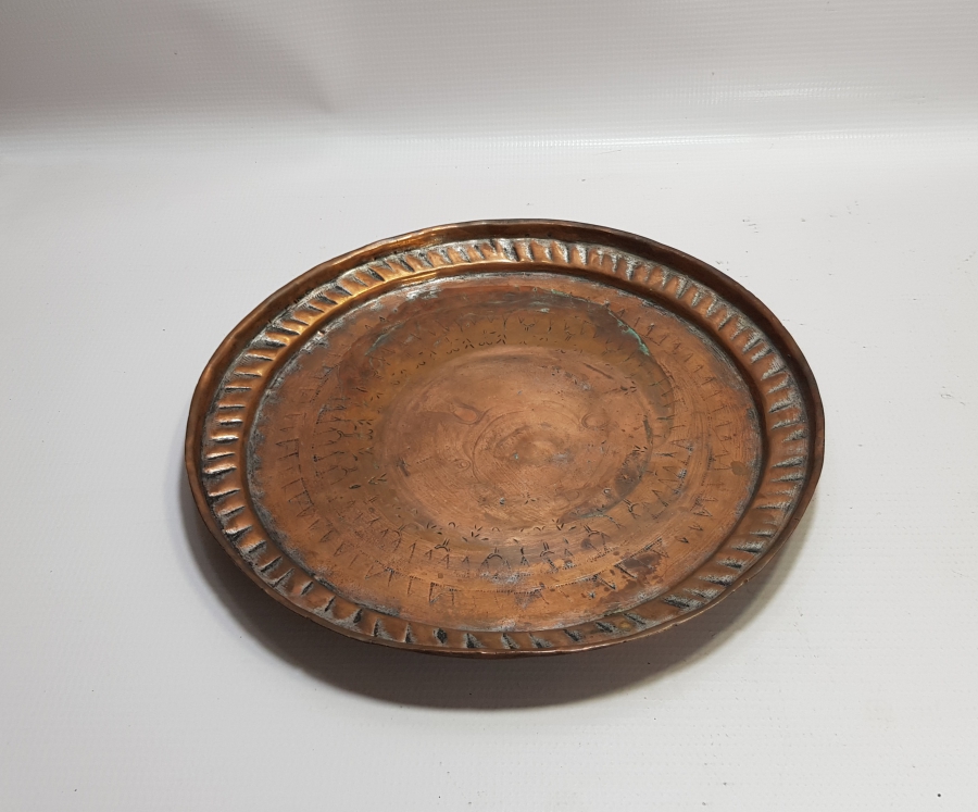 OSMANLI DÖNEMİ BAKIR KAHVE TEPSİSİ