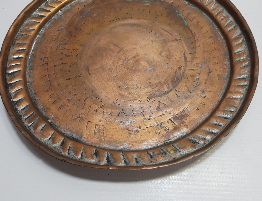 OSMANLI DÖNEMİ BAKIR KAHVE TEPSİSİ