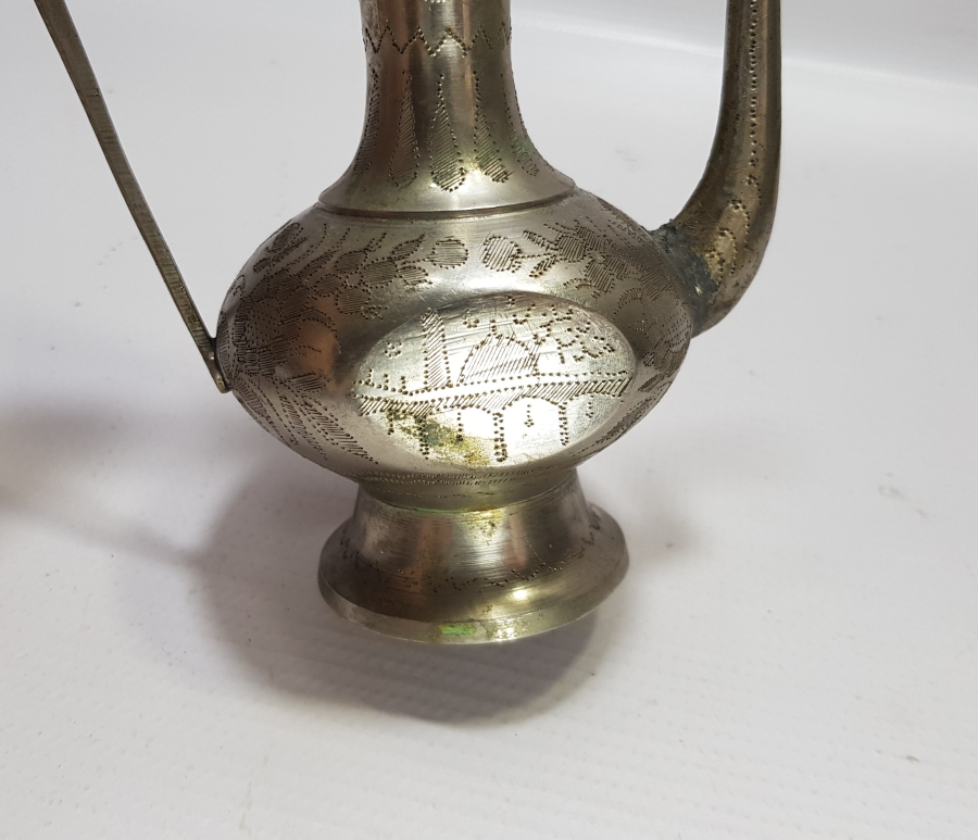 ÜZERİ ÇİNTEMANİ İŞÇİLİKLİ ANTİKA ZEMZEM İBRİĞİ