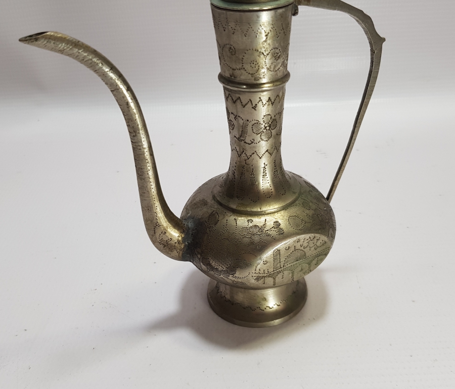 ÜZERİ ÇİNTEMANİ İŞÇİLİKLİ ANTİKA ZEMZEM İBRİĞİ