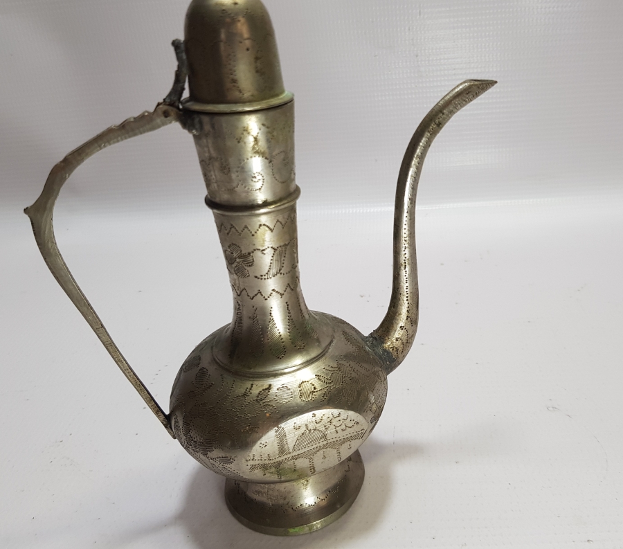 ÜZERİ ÇİNTEMANİ İŞÇİLİKLİ ANTİKA ZEMZEM İBRİĞİ