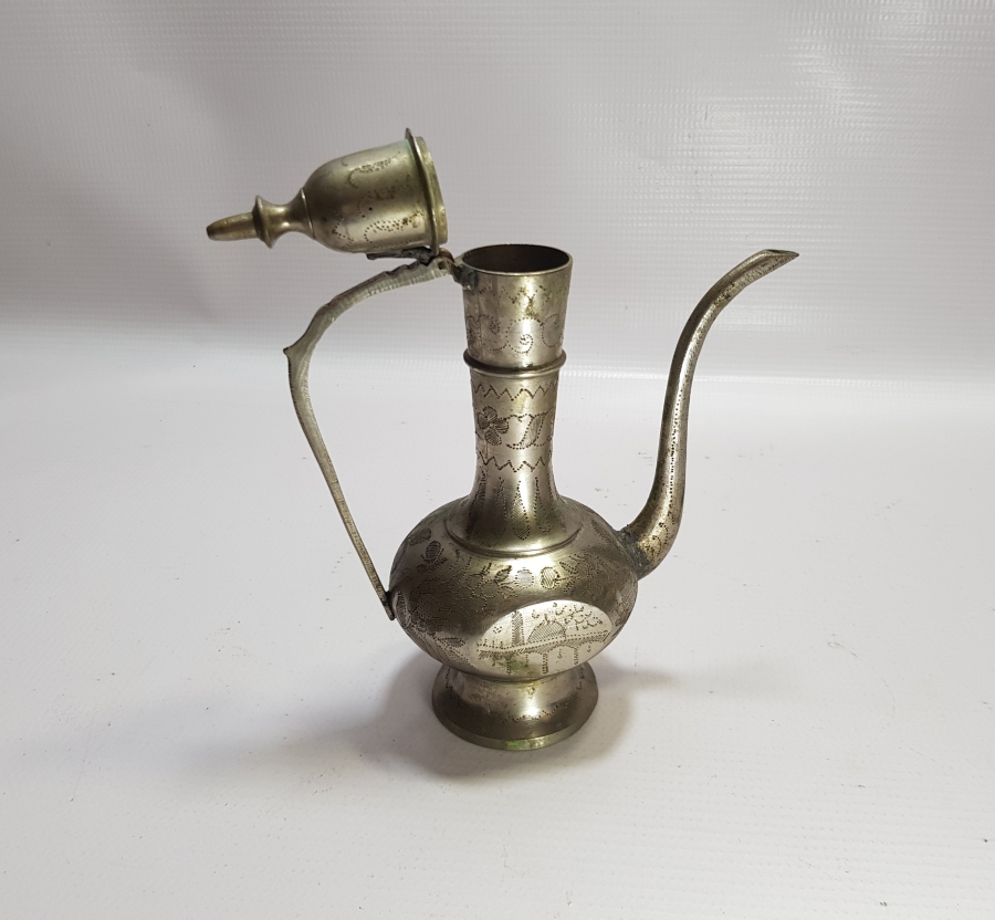 ÜZERİ ÇİNTEMANİ İŞÇİLİKLİ ANTİKA ZEMZEM İBRİĞİ