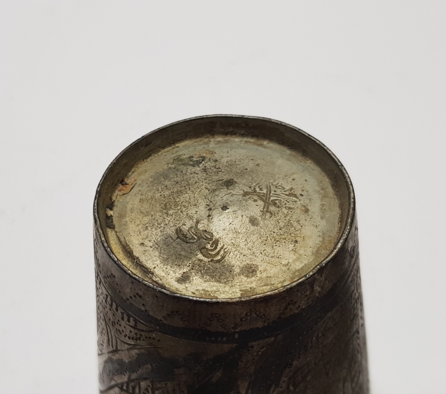 ÜZERLERİ YAZILI ÇİNTEMANİ İŞÇİLİKLİ OSMANLI DÖNEMİ 4 ADET ESER-İ İSTANBUL ŞERBET BARDAĞI