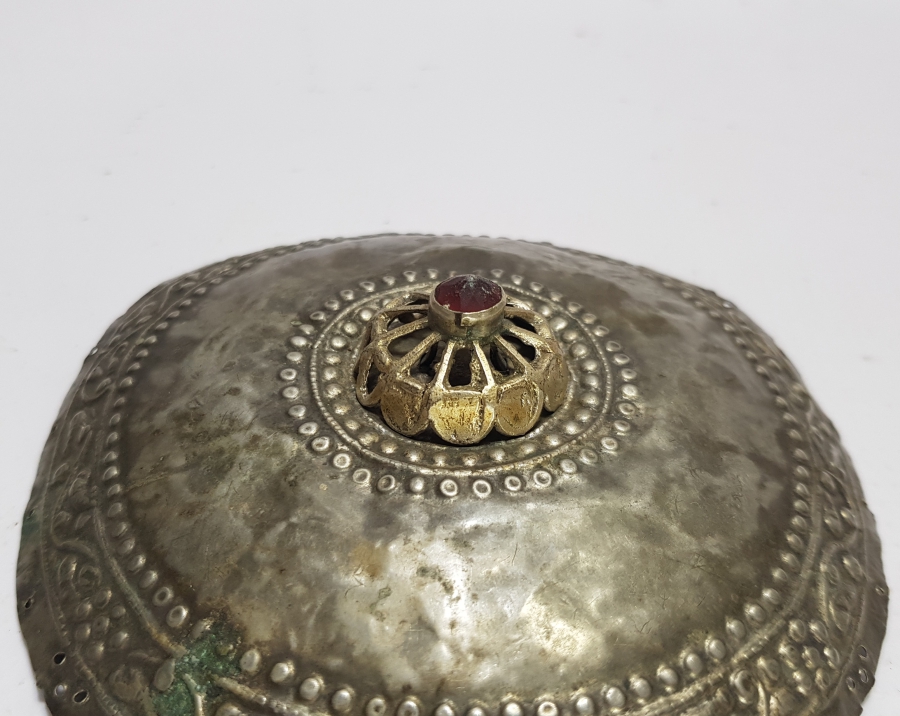 OSMANLI DÖNEMİ KABARTMA İŞÇİLİKLİ GÜMÜŞ GELİN TEPELİĞİ