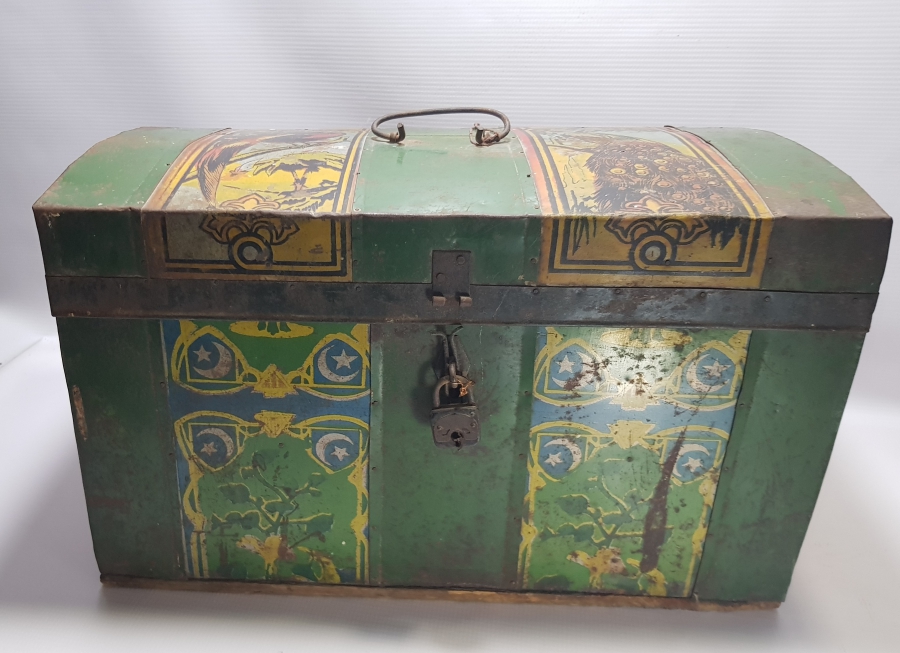 OSMANLI DÖNEMİ ÜZERİ AY YILDIZLI MİNİ BOY NADİR YEMENİ SANDIĞI