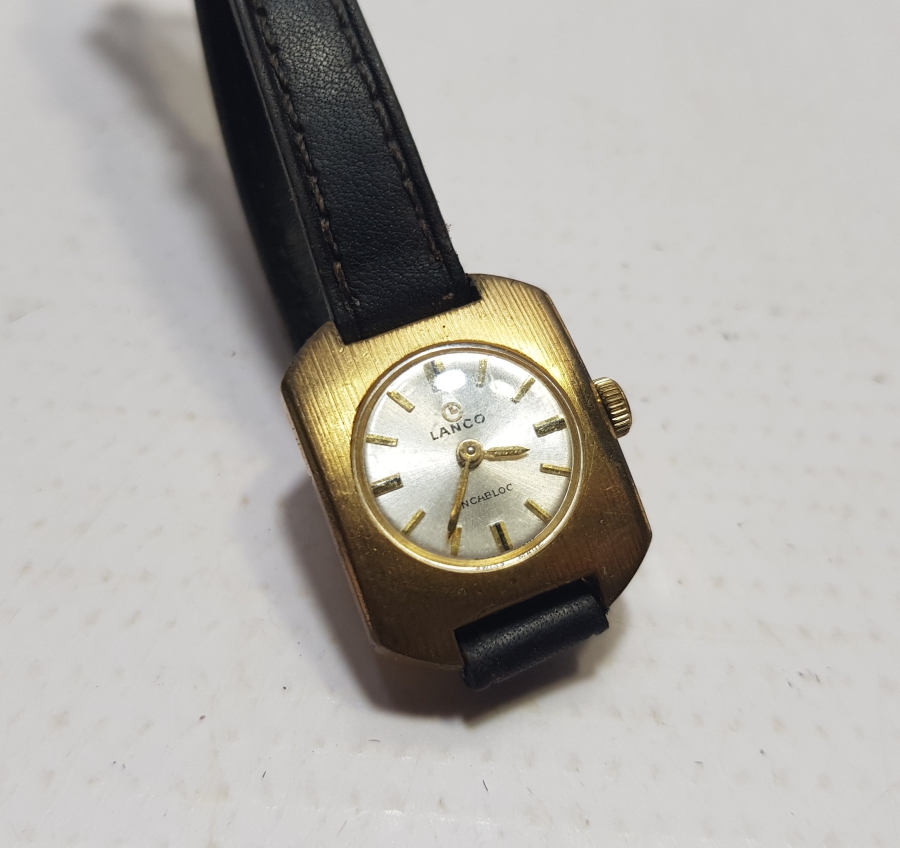 KURMALI ANTİKA ALTIN KAPLAMA KOL SAATİ