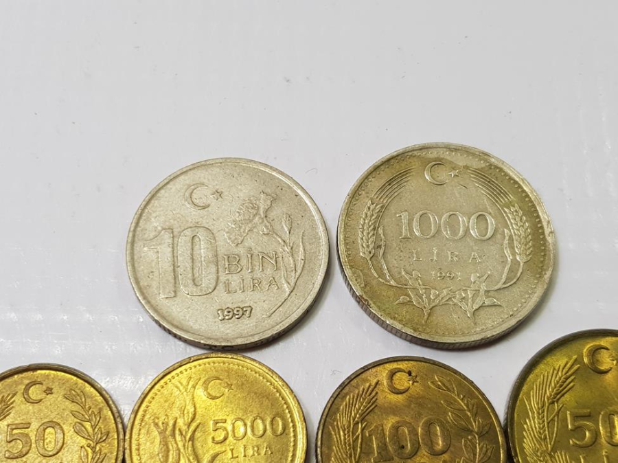 1990'LI YILLARDAN YÜKSEK KONDİSYONDA MADENİ PARA LOTU