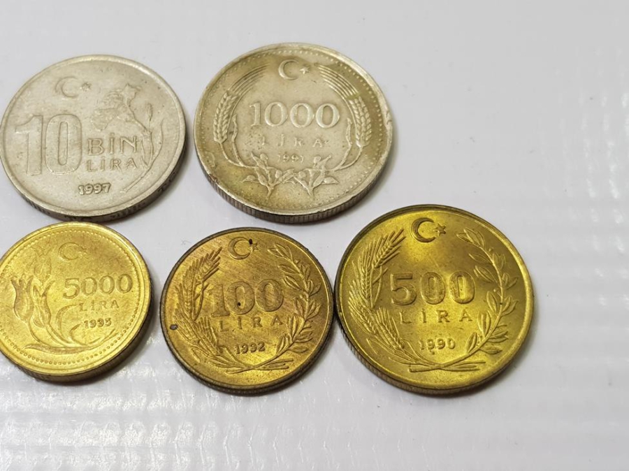 1990'LI YILLARDAN YÜKSEK KONDİSYONDA MADENİ PARA LOTU