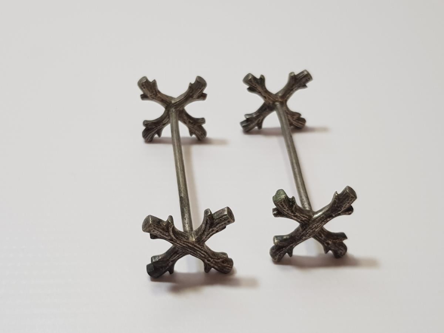 BİR ÇİFT ANTİKA KALEM - KAMA STANDI