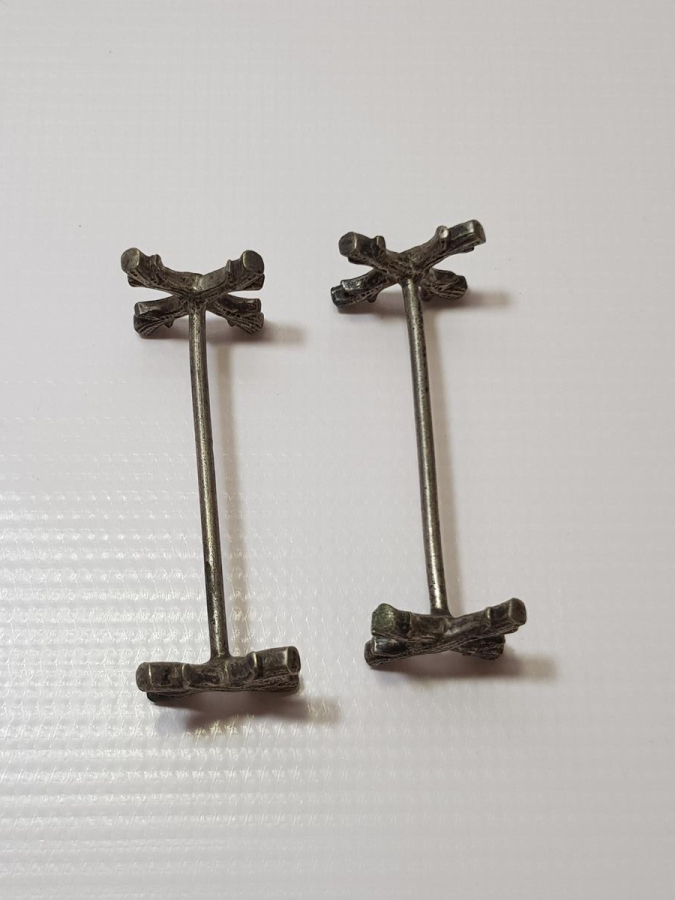 BİR ÇİFT ANTİKA KALEM - KAMA STANDI