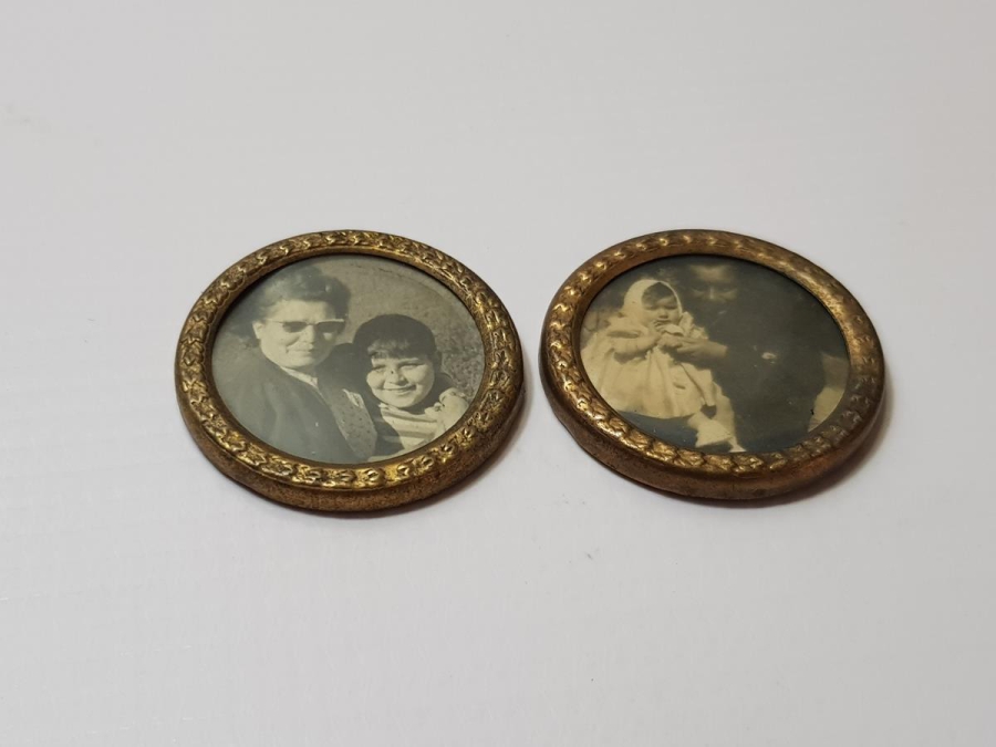 BİR ÇİFT ANTİKA MİNİ RESİMLİK