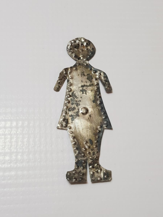 OSMANLI DÖNEMİ RUM İŞİ KADIN FORMLU GÜMÜŞ İKONA ADAKLIĞI