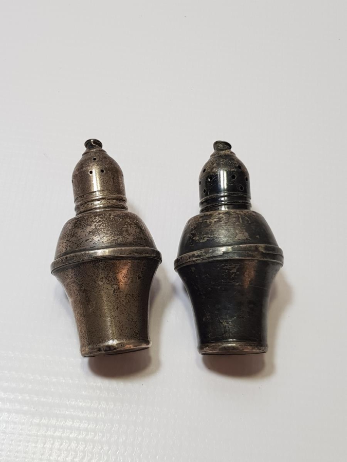 ANTİKA BİR ÇİFT GÜMÜŞ TUZLUK