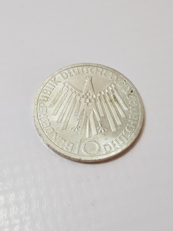 1972 BERLİN OLİMPİYATLARI HATIRA GÜMÜŞ 10 MARK - ÇİL