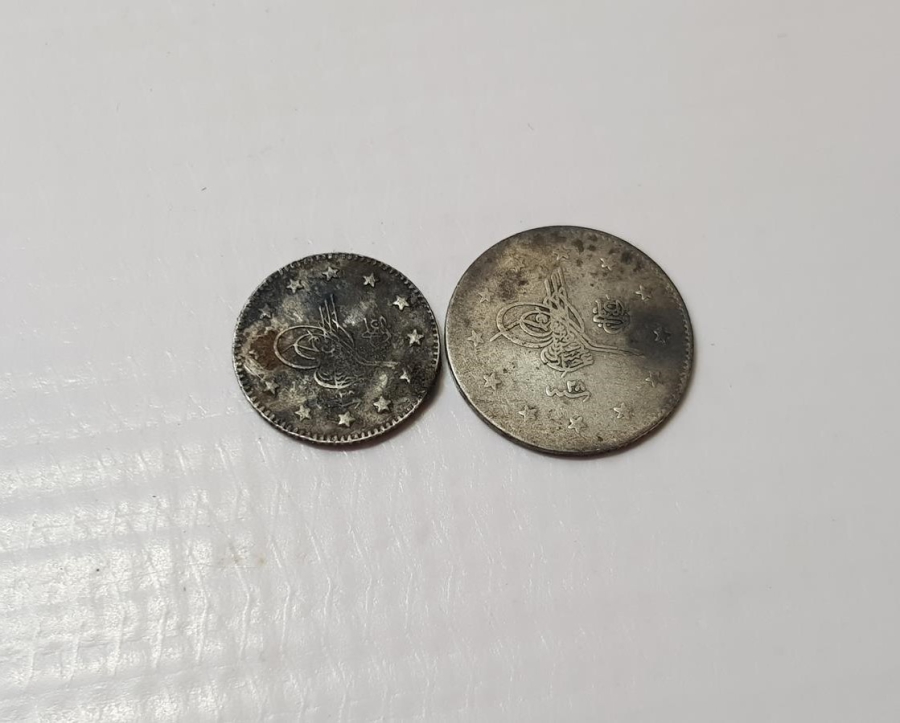 SULTAN ABDÜLHAMİD HAN DÖNEMİ GÜMÜŞ 1 KURUŞ VE  KURUŞ LOTU