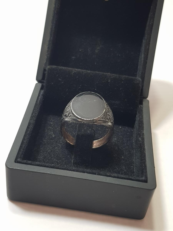 OSMANLI DÖNEMİ OLTU TAŞLI GÜMÜŞ ERKEK YÜZÜĞÜ