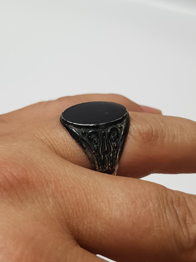 OSMANLI DÖNEMİ OLTU TAŞLI GÜMÜŞ ERKEK YÜZÜĞÜ