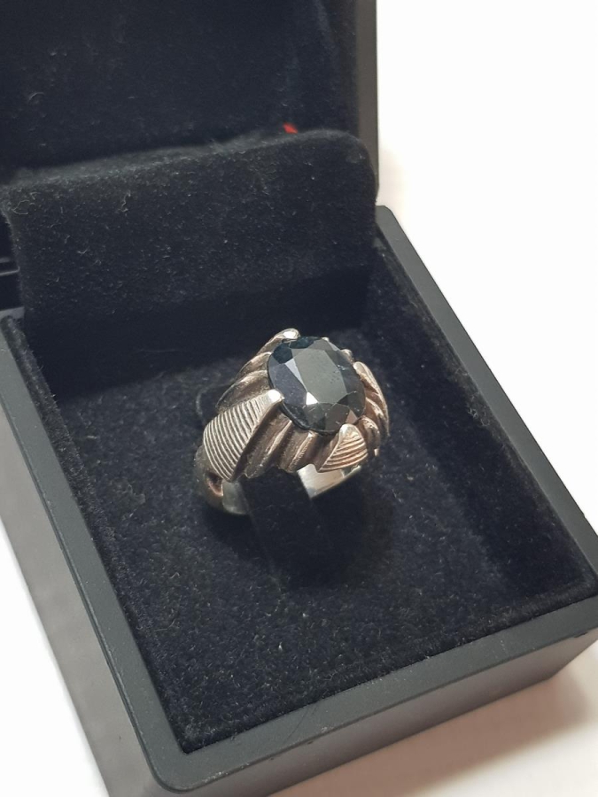 SAFİR TAŞLI GÜMÜŞ YÜZÜK