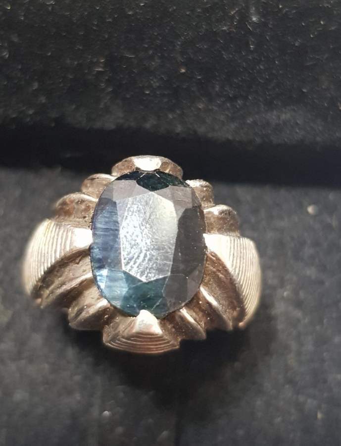 SAFİR TAŞLI GÜMÜŞ YÜZÜK