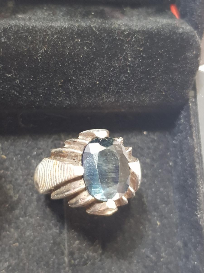 SAFİR TAŞLI GÜMÜŞ YÜZÜK