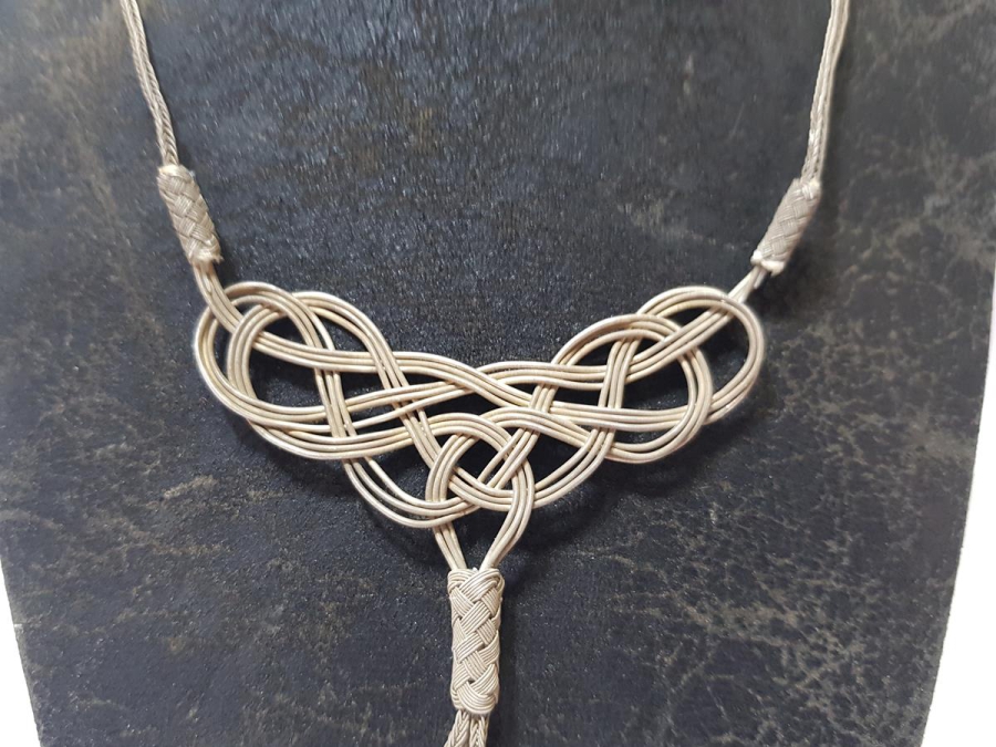 TRABZON İŞİ HASIR ÖRME KAZAZİYE GÜMÜŞ GERDANLIK