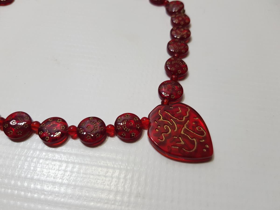 AY YILDIZLI HAC YADİGARI CAM KOLYE GERDANLIK