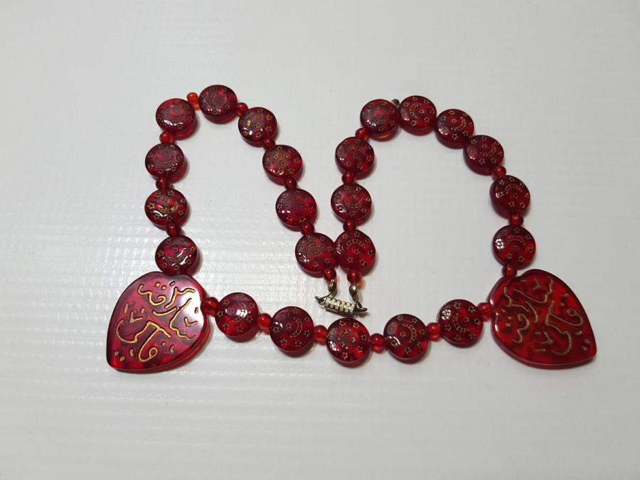 AY YILDIZLI HAC YADİGARI CAM KOLYE GERDANLIK