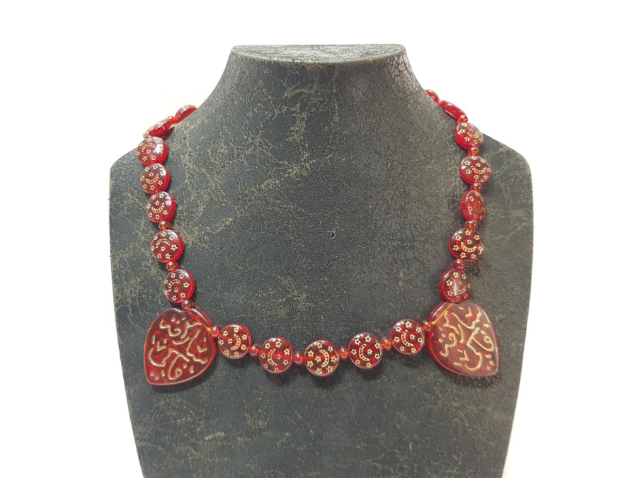 AY YILDIZLI HAC YADİGARI CAM KOLYE GERDANLIK