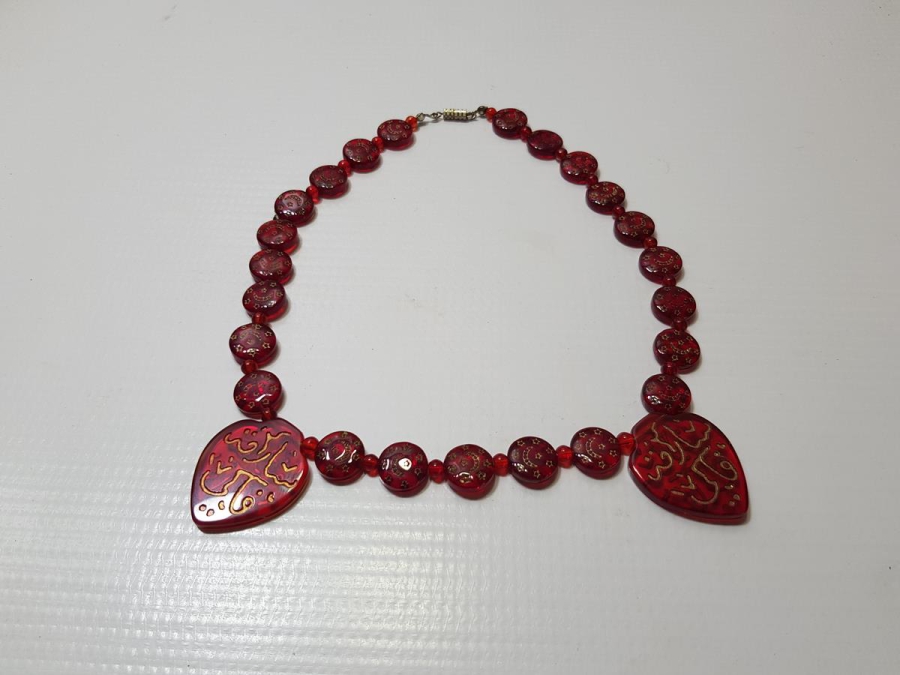 AY YILDIZLI HAC YADİGARI CAM KOLYE GERDANLIK