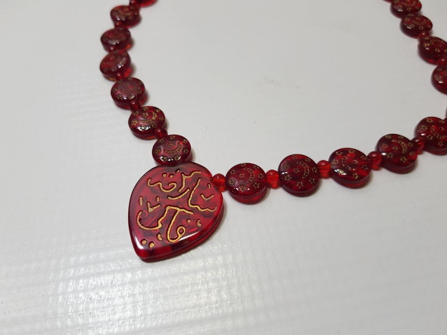 AY YILDIZLI HAC YADİGARI CAM KOLYE GERDANLIK