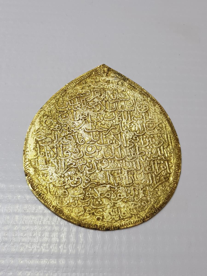 OSMANLI DÖNEMİ ALTIN GEÇİRME GÜMÜŞ ARMUDİ KOLYE UCU