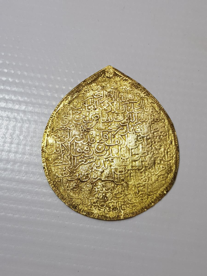 OSMANLI DÖNEMİ ALTIN GEÇİRME GÜMÜŞ ARMUDİ KOLYE UCU