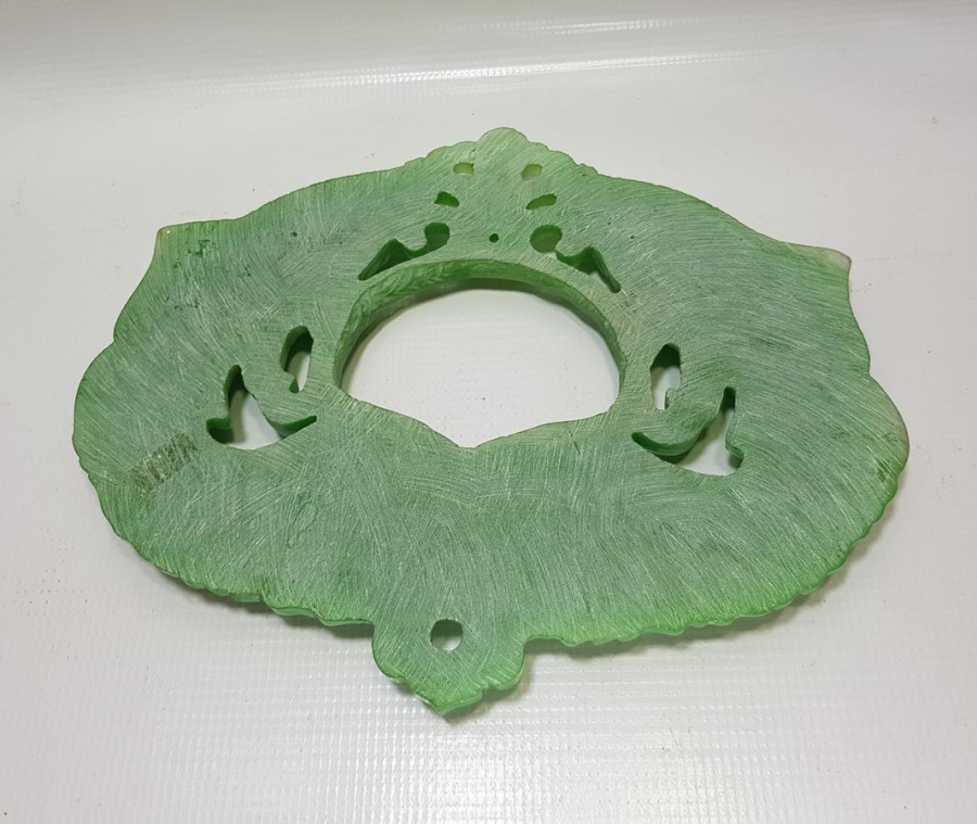 JADE TAŞINDAN YAPILMIŞ BALIK FİGÜRLÜ BÜYÜK BOY APLİK