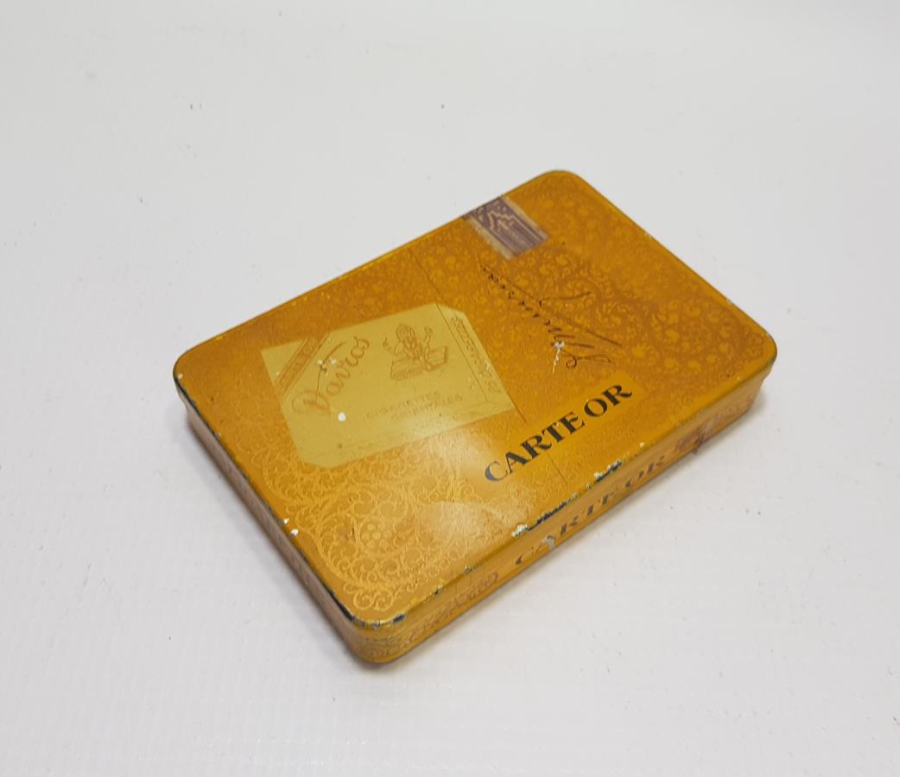 OSMANLI DÖNEMİ SMYRNE YAZILI TENEKE SİGARA KUTUSU