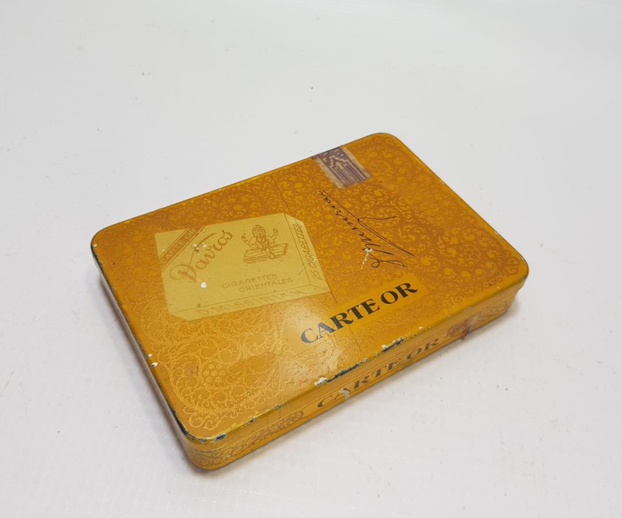 OSMANLI DÖNEMİ SMYRNE YAZILI TENEKE SİGARA KUTUSU