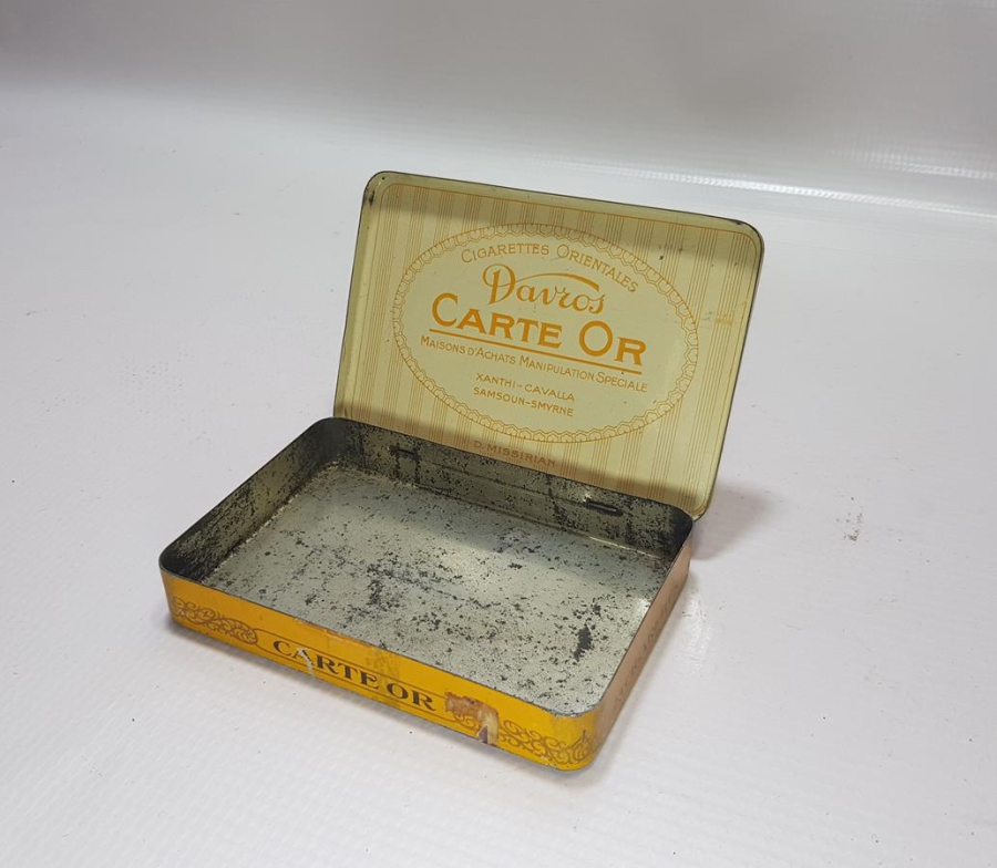 OSMANLI DÖNEMİ SMYRNE YAZILI TENEKE SİGARA KUTUSU