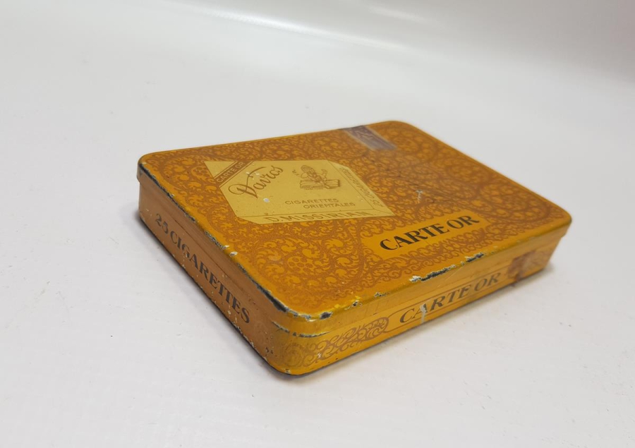 OSMANLI DÖNEMİ SMYRNE YAZILI TENEKE SİGARA KUTUSU