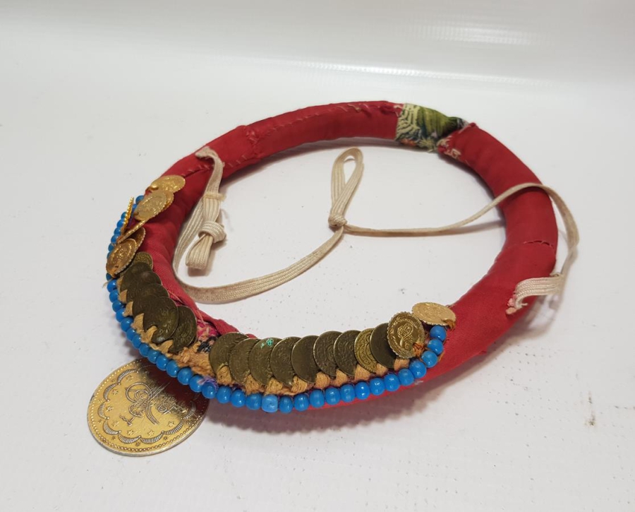 OSMANLI DÖNEMİ PENEZ VE BONCUKLARLA SÜSLÜ KADIN BAŞLIĞI