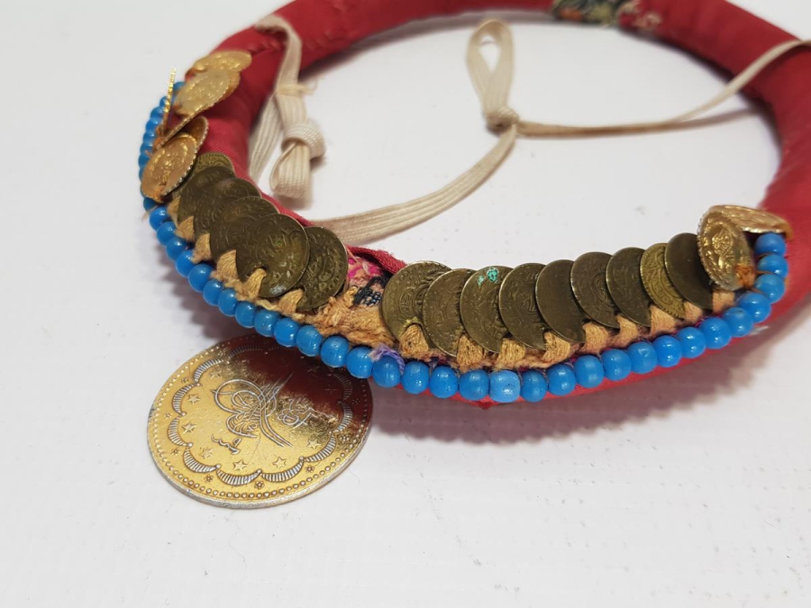 OSMANLI DÖNEMİ PENEZ VE BONCUKLARLA SÜSLÜ KADIN BAŞLIĞI