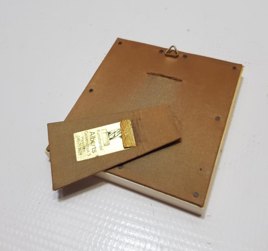 1850'LERDEN FİL DİŞİ ÇERÇEVELİ EL YAPIMI RESİM