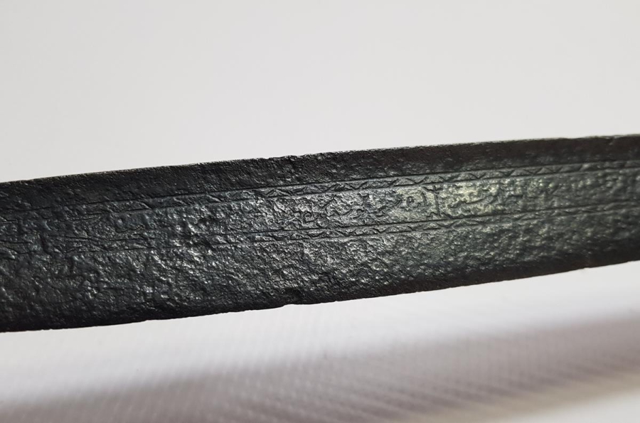 OSMANLI DÖNEMİ HER İKİ TARAFI BOYDAN BOYA YAZILI YATAĞAN KILIÇ