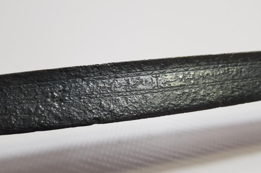 OSMANLI DÖNEMİ HER İKİ TARAFI BOYDAN BOYA YAZILI YATAĞAN KILIÇ