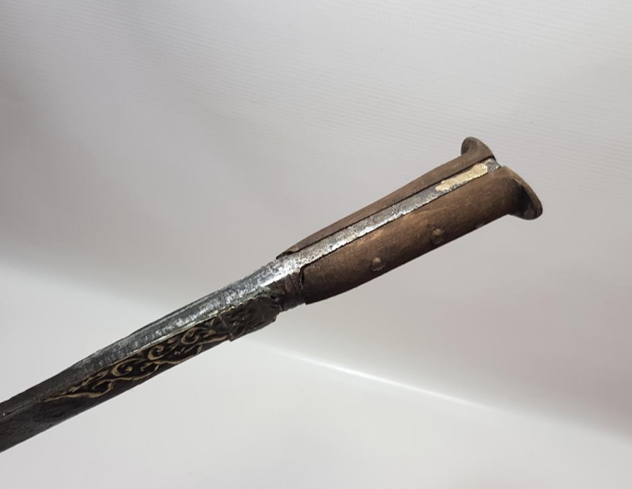 OSMANLI DÖNEMİ HER İKİ TARAFI BOYDAN BOYA YAZILI YATAĞAN KILIÇ