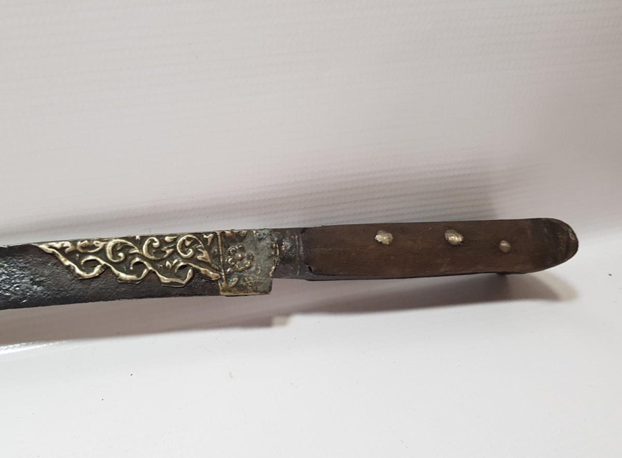 OSMANLI DÖNEMİ HER İKİ TARAFI BOYDAN BOYA YAZILI YATAĞAN KILIÇ